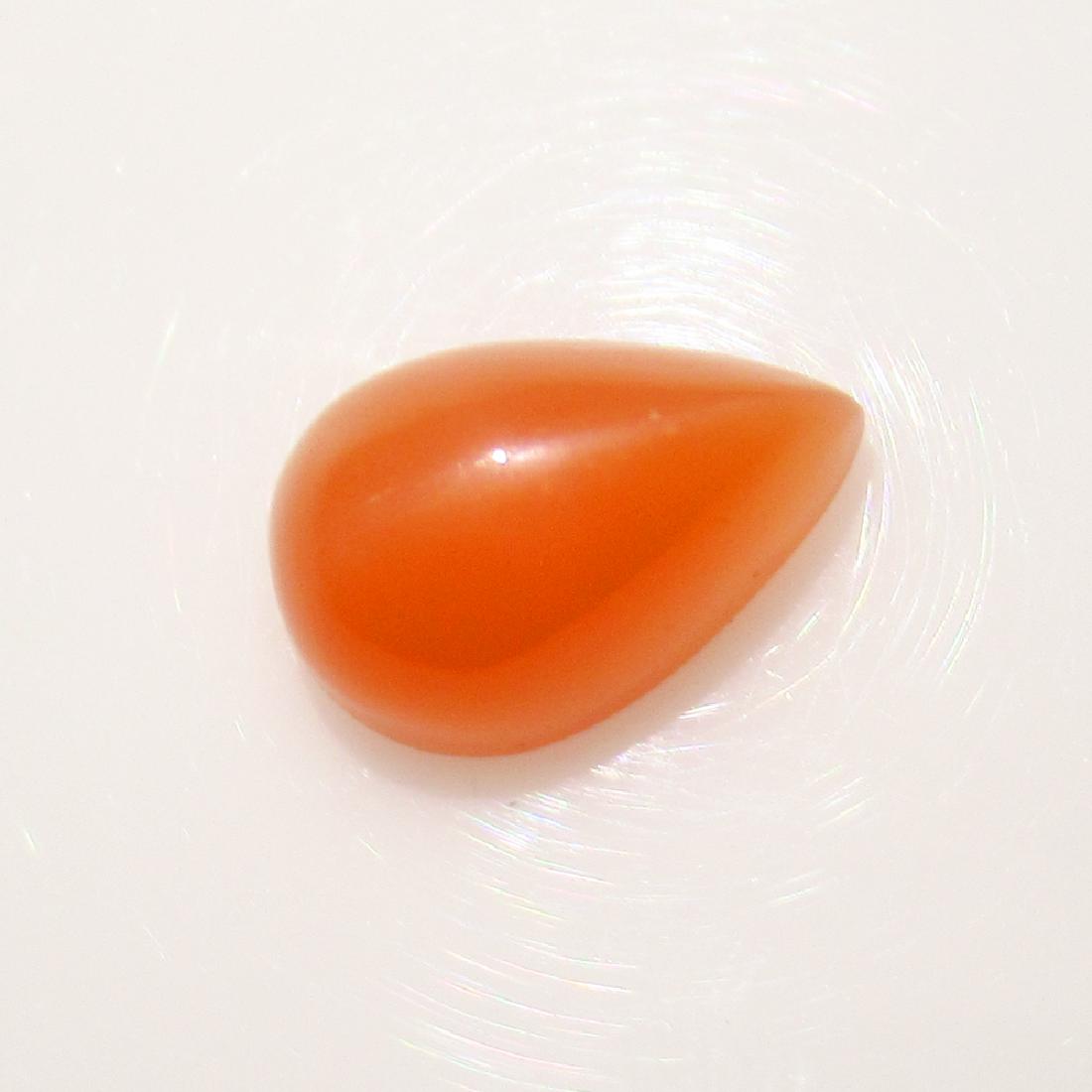 3.86 Ct Natural Orange Moonstone 12X8 mm Pear Cab: No Reserve! Title: 3.86 Ct Natural Orange Moonstone 12X8 mm Pear Cab Stone Clarity: Transparent Gemstones: Moonstone Carat Weights: 3.93 Size/Dimensions: 12.10 x 8.10 x 6.50 mm Additional Information: