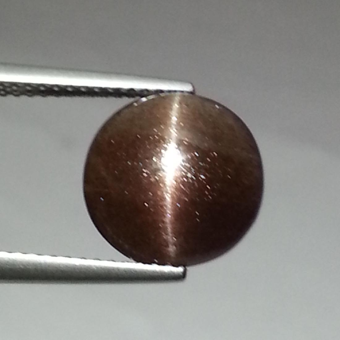 4.55 ct Natural Scapolite Cat's Eye: No Reserve! Title: 4.55 ct Natural Scapolite Cat's Eye Color/Clarity: Opaque Gemstones: Loosegemstone Carat Weights: 4.55 Size/Dimensions: 11.10 x 11.10 x 4.95 Additional Information: Round - Africa S