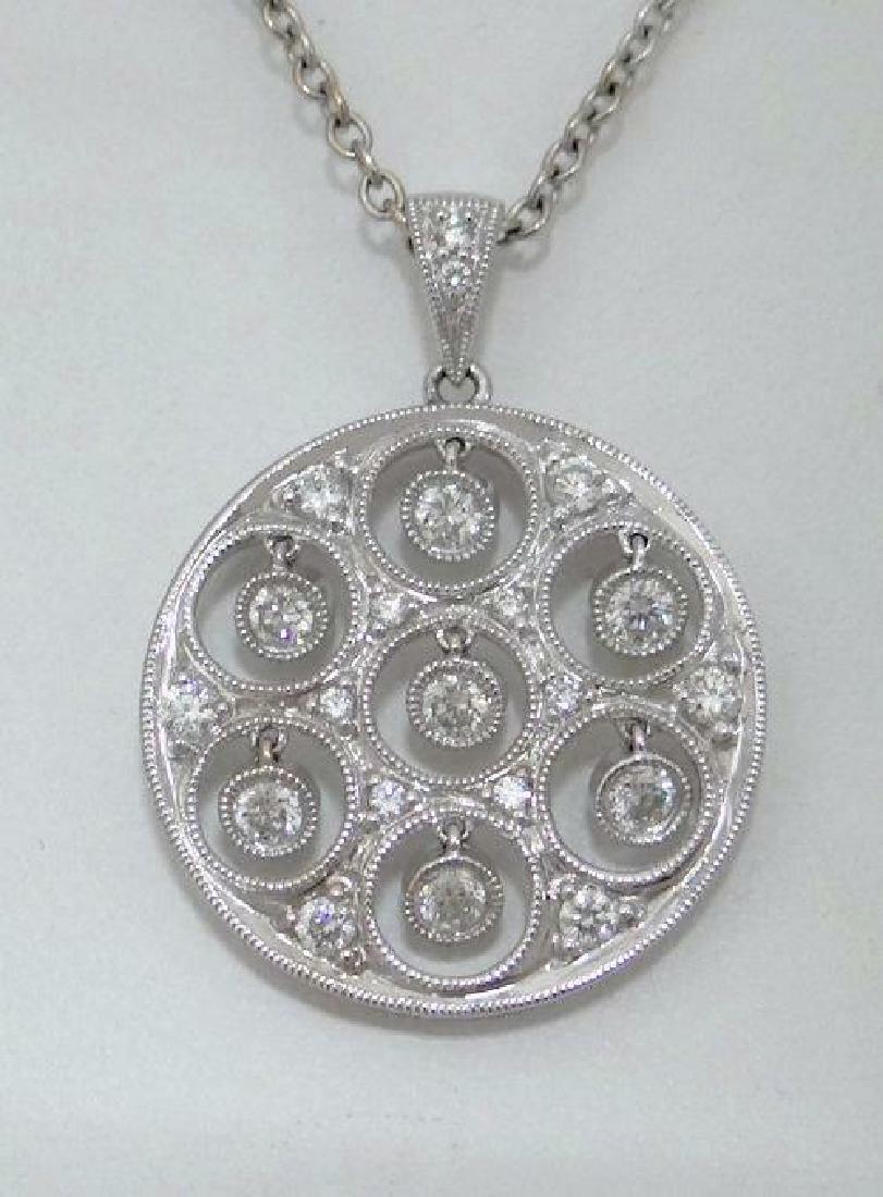 14K 18K WHITE GOLD 1/2ct MOVING DIAMOND ROUND SHIMMER (1 of 12)