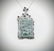 Necklace & Engraved Jade Pendant w Amethyst, Red Garnet