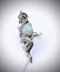 Sterling Silver Dragon Ring w Jade and Ruby Sz 7 - 2