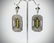 Sterling Silver Engraved Yellow Jadeite Earrings w CZs - 3