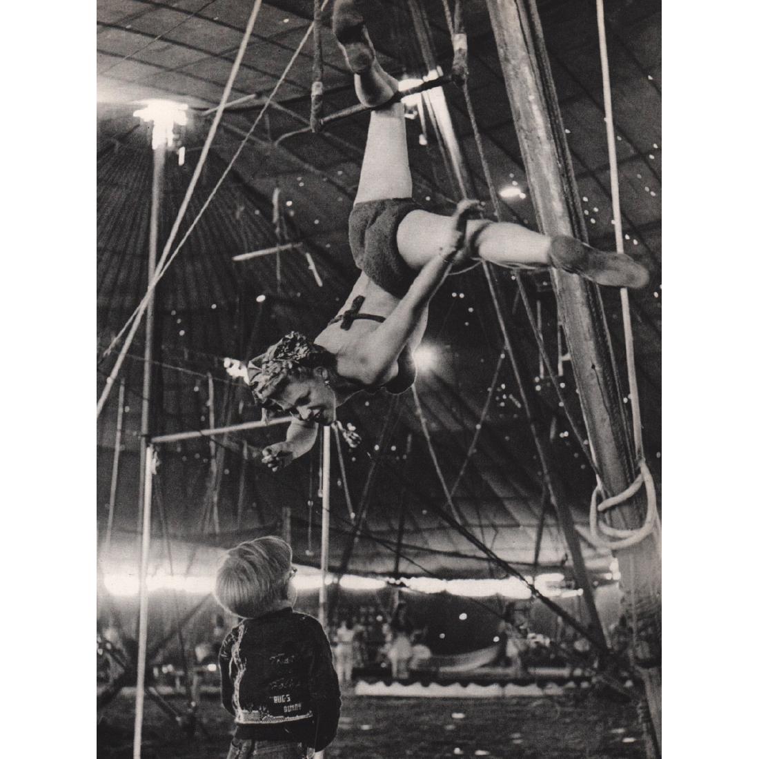 NINA LEEN - Ringling Brothers Circus: Artist: NINA LEEN Print Title: Ringling Brothers Circus Medium: Sheet-fed Gravure Printing Date: 1950's Printed in Japan Image Size approx: 7 x 9.5 inches Nina Leen was a Russian-born American photogr