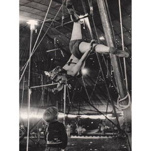 NINA LEEN - Ringling Brothers Circus: Artist: NINA LEEN Print Title: Ringling Brothers Circus Medium: Sheet-fed Gravure Printing Date: 1950's Printed in Japan Image Size approx: 7 x 9.5 inches Nina Leen was a Russian-born American photogr