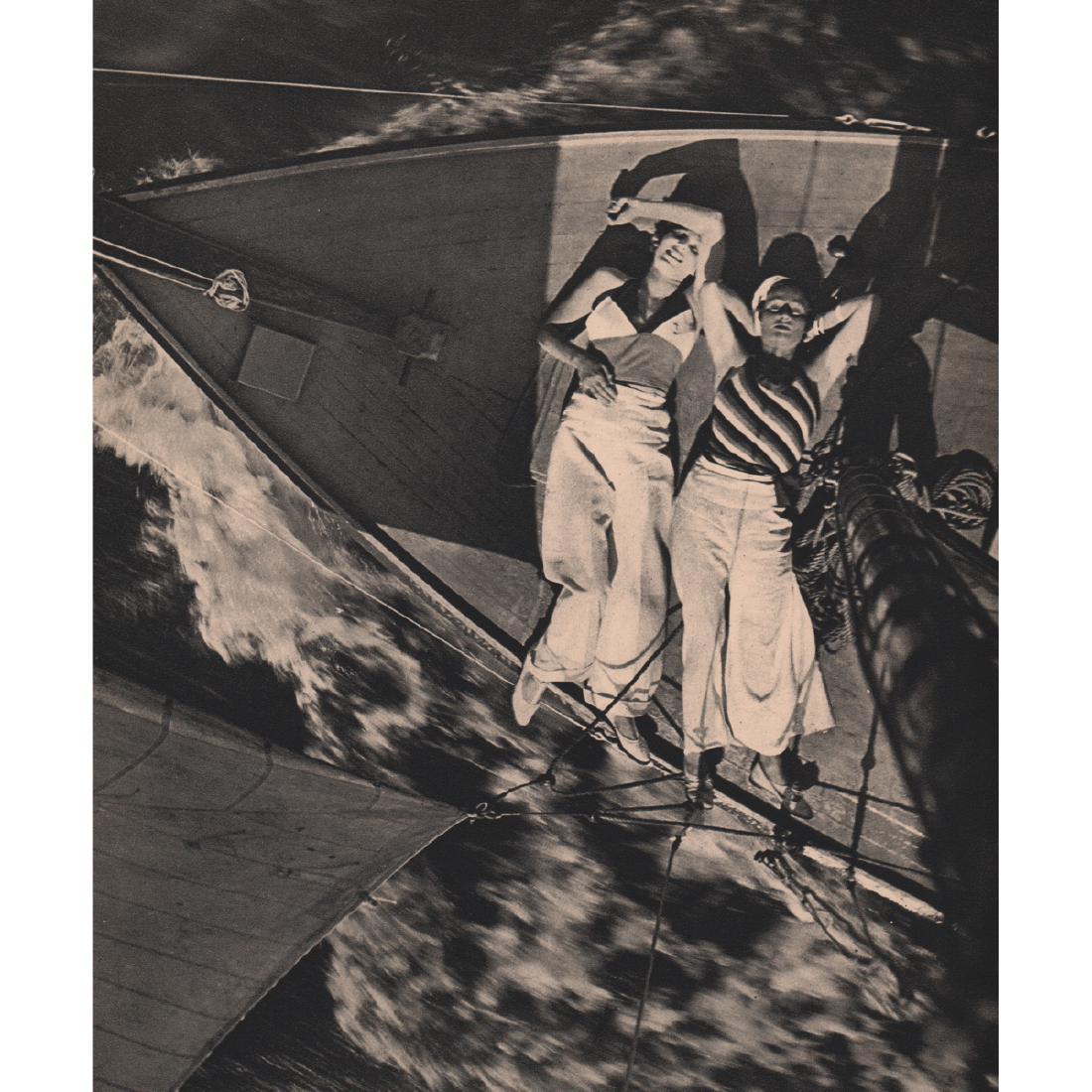 RUSSELL ROBERTS - Under Sail: Artist: RUSSELL ROBERTS Print Title: Under Sail Medium: Sheet-Fed Gravure Printing Date: 1930's Printed in Great Britain Image size approx. 7 x 8.75 inches Reserve: $30.00 Shipping: Domestic: Flat-rat