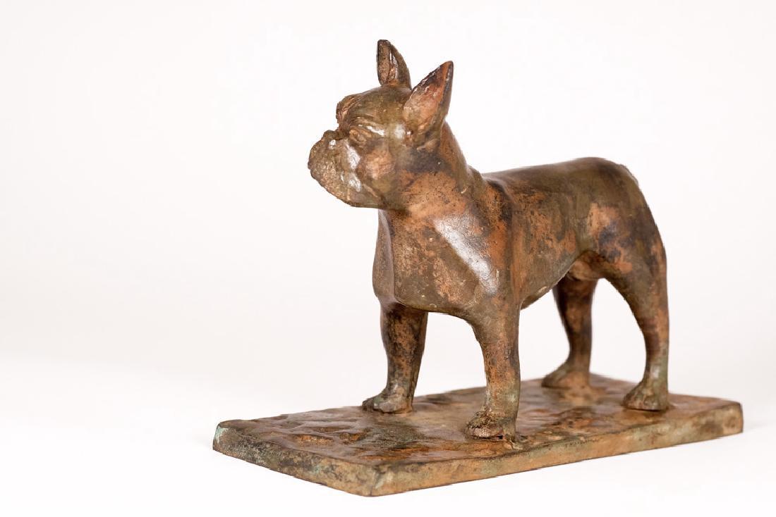 Bronze sculpture of French Bulldog Pierre Chenet Bronze: Bronze sculpture of French Bulldog Pierre Chenet Bronze 6 x 8 x 3.3 inches / 3 lbs 20th century (probably) Signed: P. Chenet / Stamp Reserve: $160.00 Shipping: Domestic: Flat-rate of $60.00 to anywher