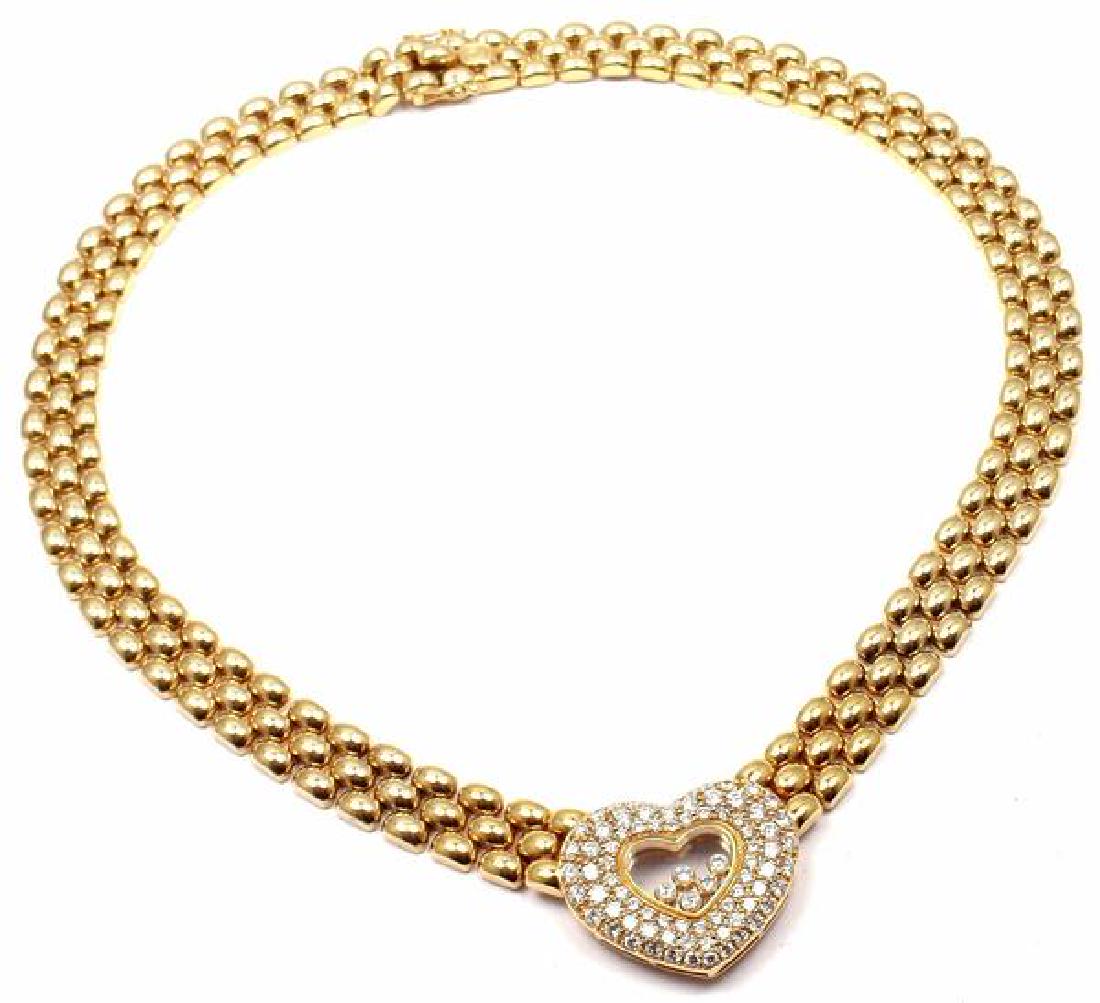Authentic! Chopard 18k Yellow Gold Happy Diamond Heart (1 of 13)