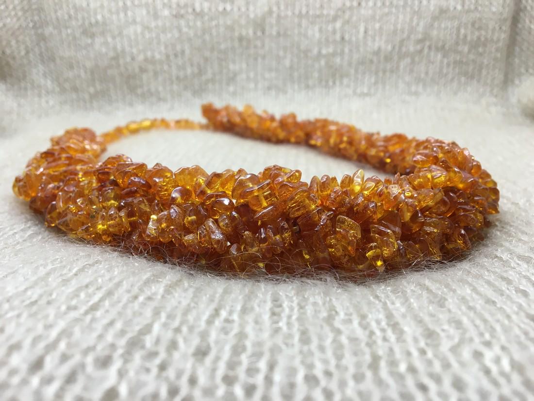 Vintage baltic amber jewelry set necklace&bracelet (1 of 8)