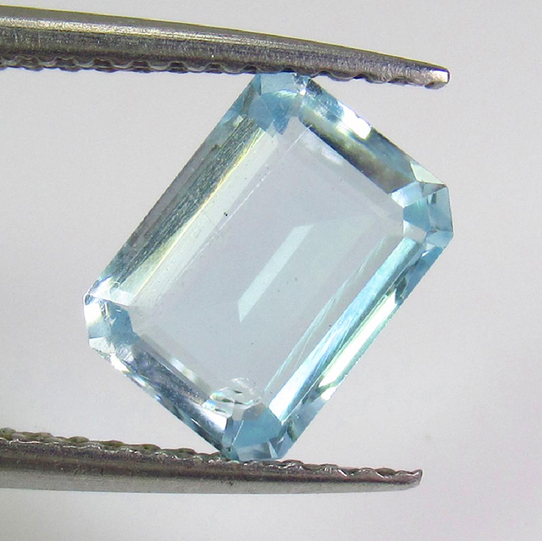 1.41 Ct Genuine Aquamarine 8X6 mm Emerald Cut (1 of 2)
