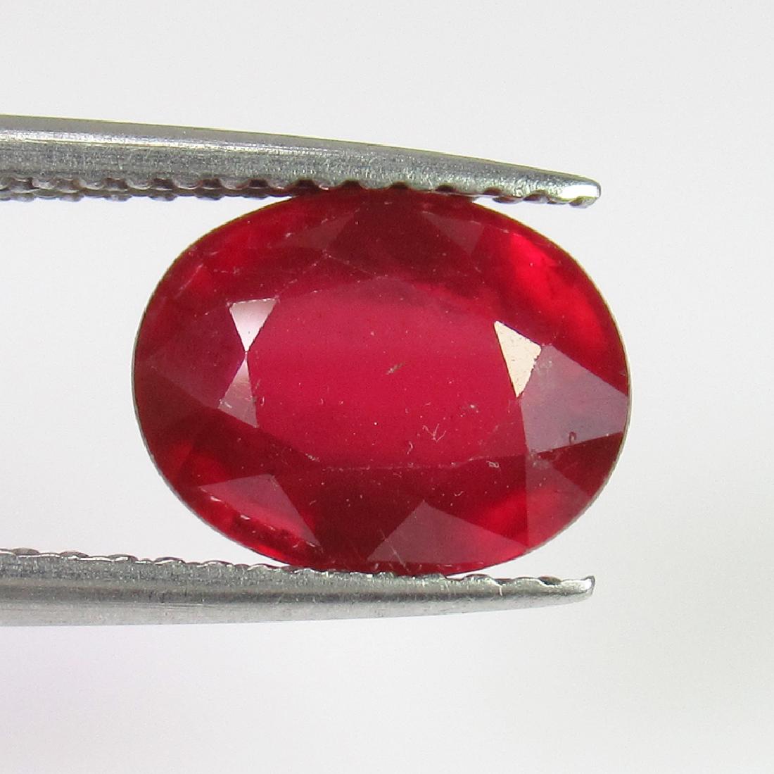 3.12 Ct Genuine Mozambique Red Ruby Oval Cut (1 of 2)