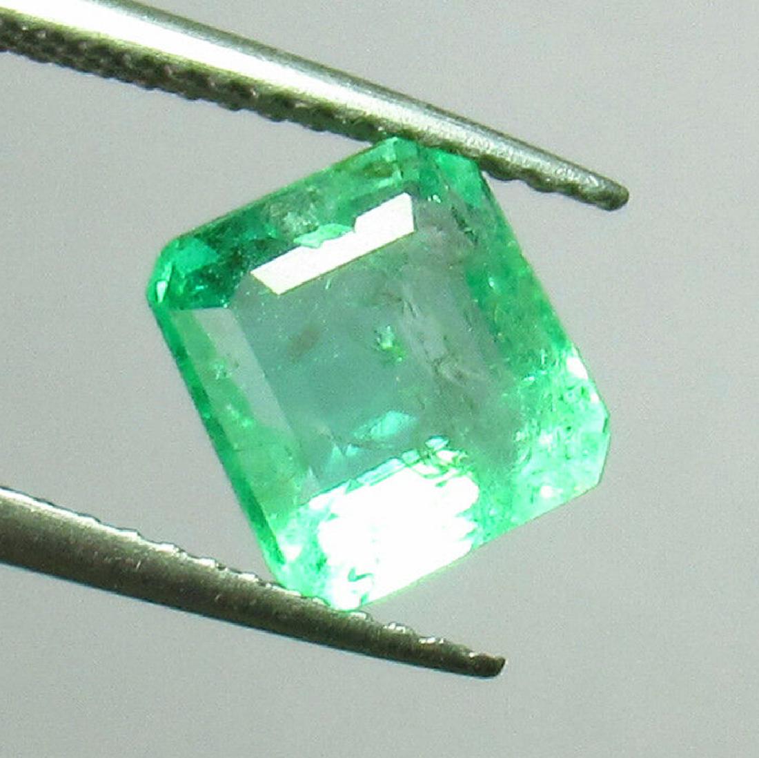 2.10 Ct Genuine Colombian Emerald Octagon Cut: No Reserve! Title: 2.10 Ct Genuine Colombian Emerald Octagon Cut Stone Clarity: SI Gemstones: Natural Emerald Carat Weights: 2.10 Size/Dimensions: 8.00 x 7.30 x 4.80 mm Additional Information: Top Cla