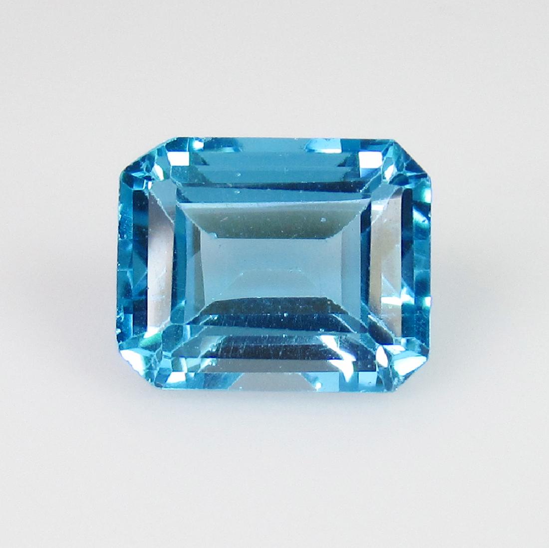 2.85 Ct Genuine Swiss Blue Topaz Emerald Cut (1 of 2)