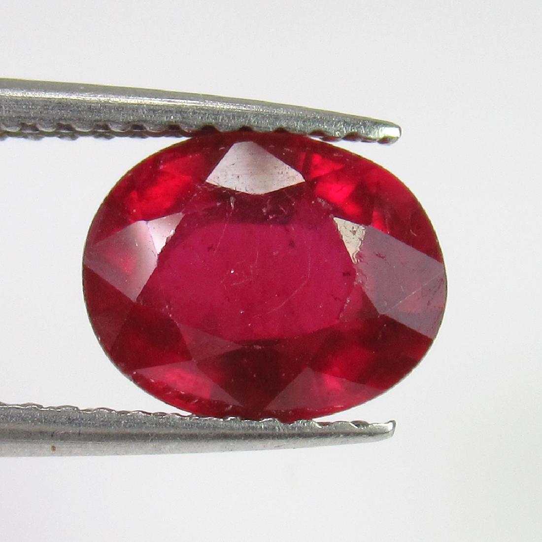 2.53 Ct Genuine Mozambique Red Ruby Oval Cut (1 of 2)
