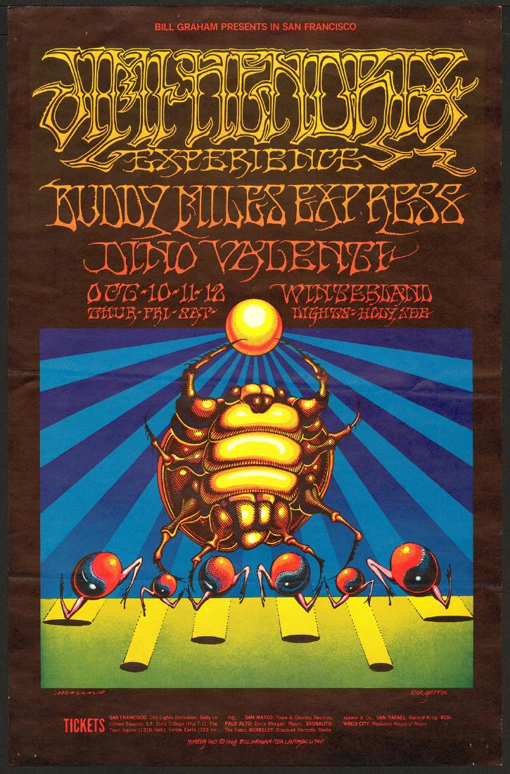 Original BG-140 Jimi Hendrix Poster (1 of 1)