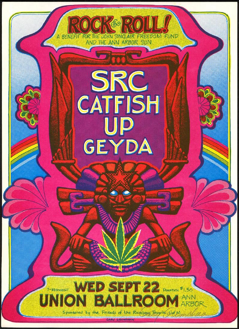 Signed 1971 John Sinclair Benefit Handbill (1 of 1)