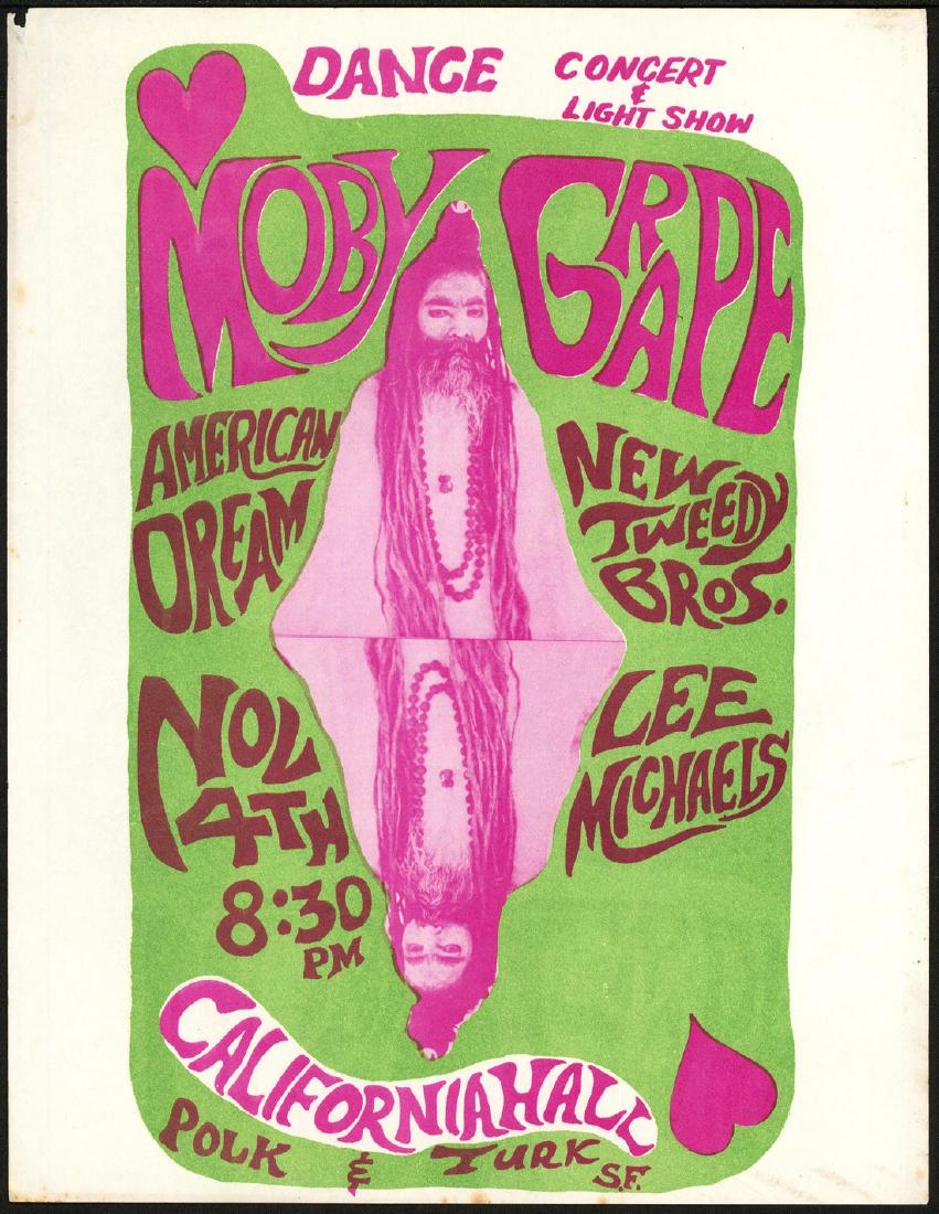 Scarce Moby Grape California Hall Handbill (1 of 1)