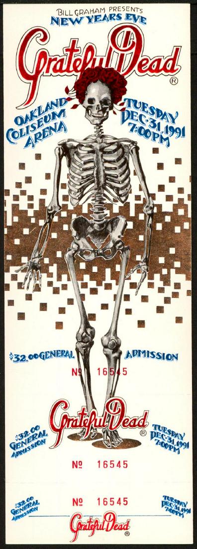 New Years Eve Grateful Dead Ticket (1 of 1)