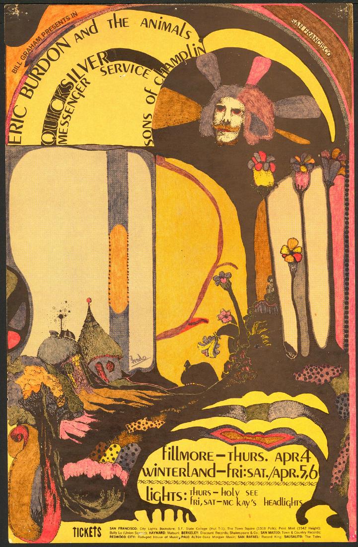 Hand Colored BG-114 Eric Burdon Poster (1 of 1)