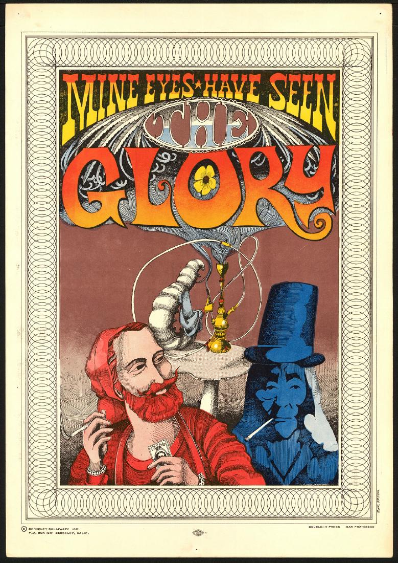 Scarce Original Print Rick Griffin Mine Eyes Poster (1 of 1)