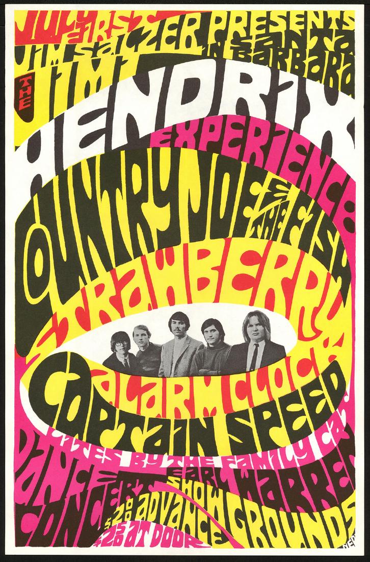 Popular Jimi Hendrix Earl Warren Second Print Poster (1 of 1)