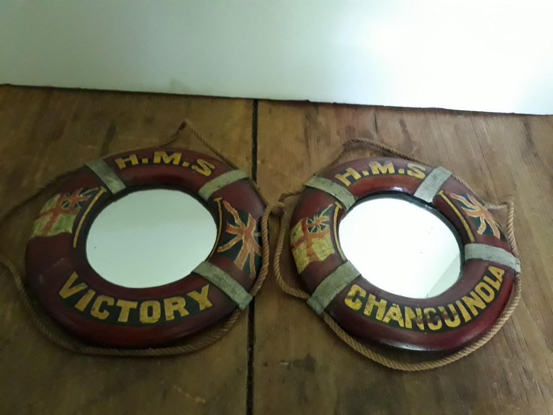 Pair of Edwardian  British nautical mirrors (1 of 4)