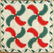 1880's Red & Green Princess Feather Applique