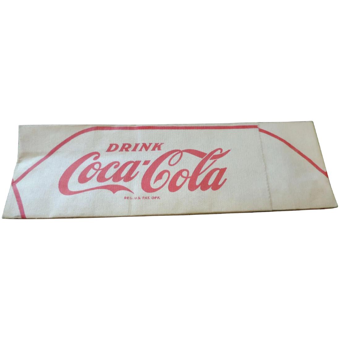 Vintage Coca Cola Paper Soda Jerk Caps, One White, One (1 of 7)