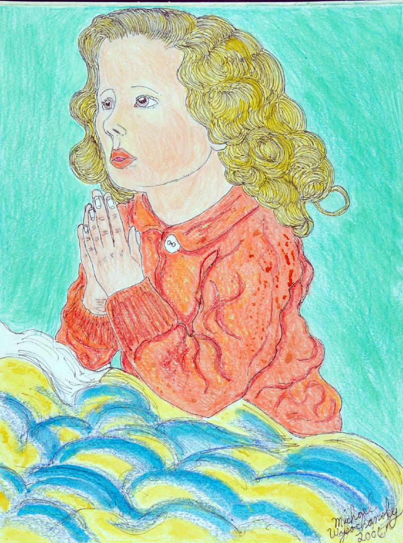 Outsider Art Wysochansky, Michael Child at prayer (1 of 1)