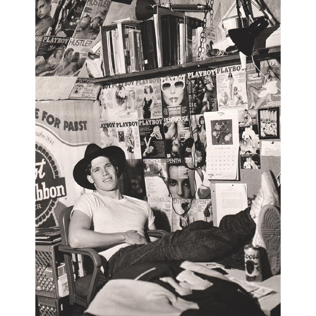 BRUCE WEBER - Bob Alley, Football Player: Artist: BRUCE WEBER Print Title: Bob Alley, Football Player, Bozeman Montana 1986 Medium: Sheet-fed Gravure Printing Date: 1980's Printed in Spain Image Size approx: 8.5 X 11 inches Bruce Weber is an