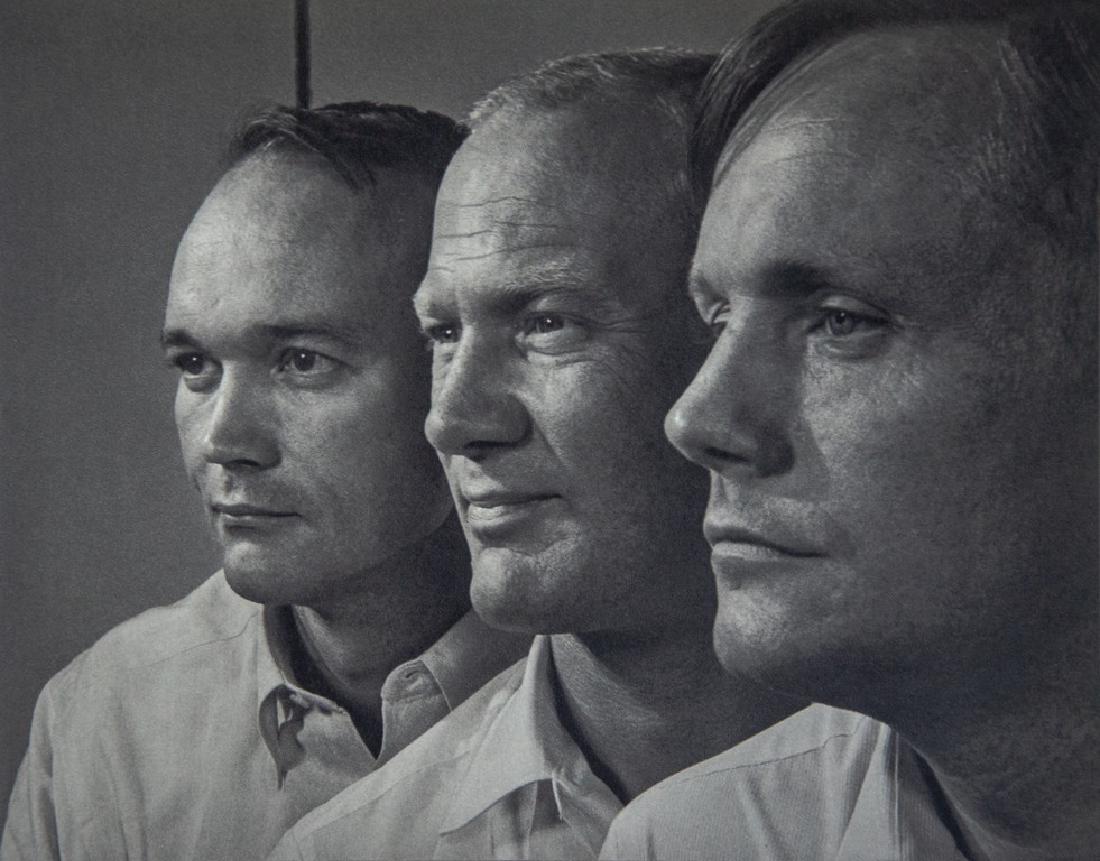 Yousuf Karsh - Apollo XI (Armstrong, Aldrin, Collins): Artist: Karsh, Yousuf Title: Apollo XI (Armstrong, Aldrin, Collins) Medium: Sheet Fed Gravure, 1976, Switzerland Dimensions: 9.4x7.65" Additional Information: Unmounted Yousuf Karsh (1908-2002) was an