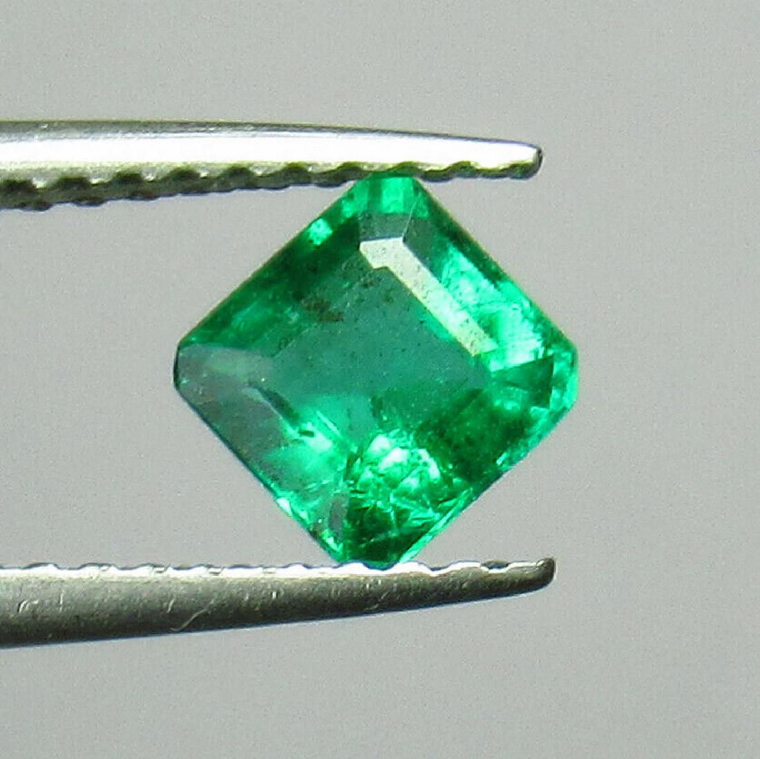 0.55 Ct Natural Zambian Emerald 5X5 mm Square Cut (1 of 2)