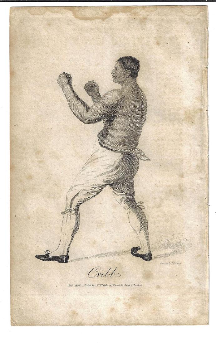1822 Steel Engraving English Boxer (1 of 1)