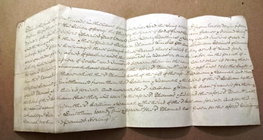 1765 English Vellum Manuscript Agreement (1 of 2)
