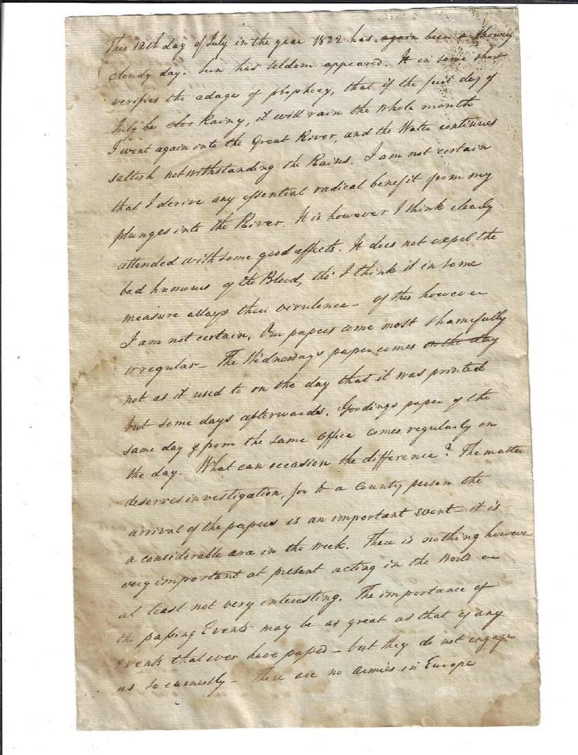 1822 Letter American Politics (1 of 2)