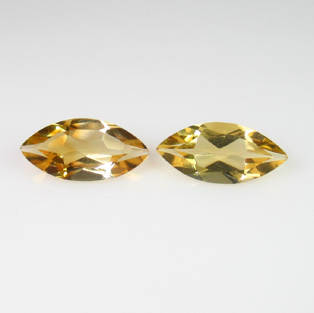 2.92 Ctw Natural Yellow Citrine Marquise Pair (1 of 2)