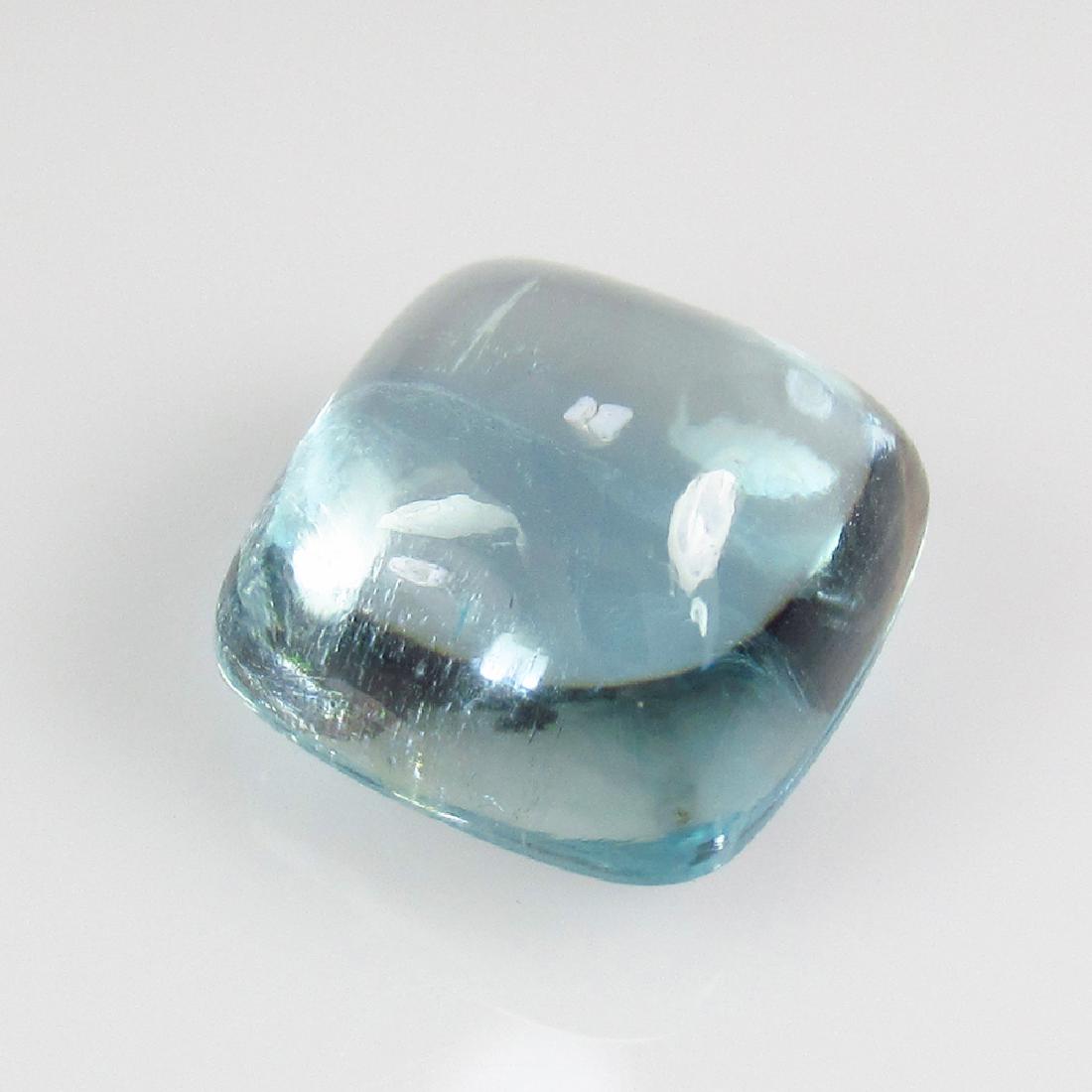 5.02 Ct Genuine Aquamarine 9.5X9.5 mm Square Cab (1 of 2)