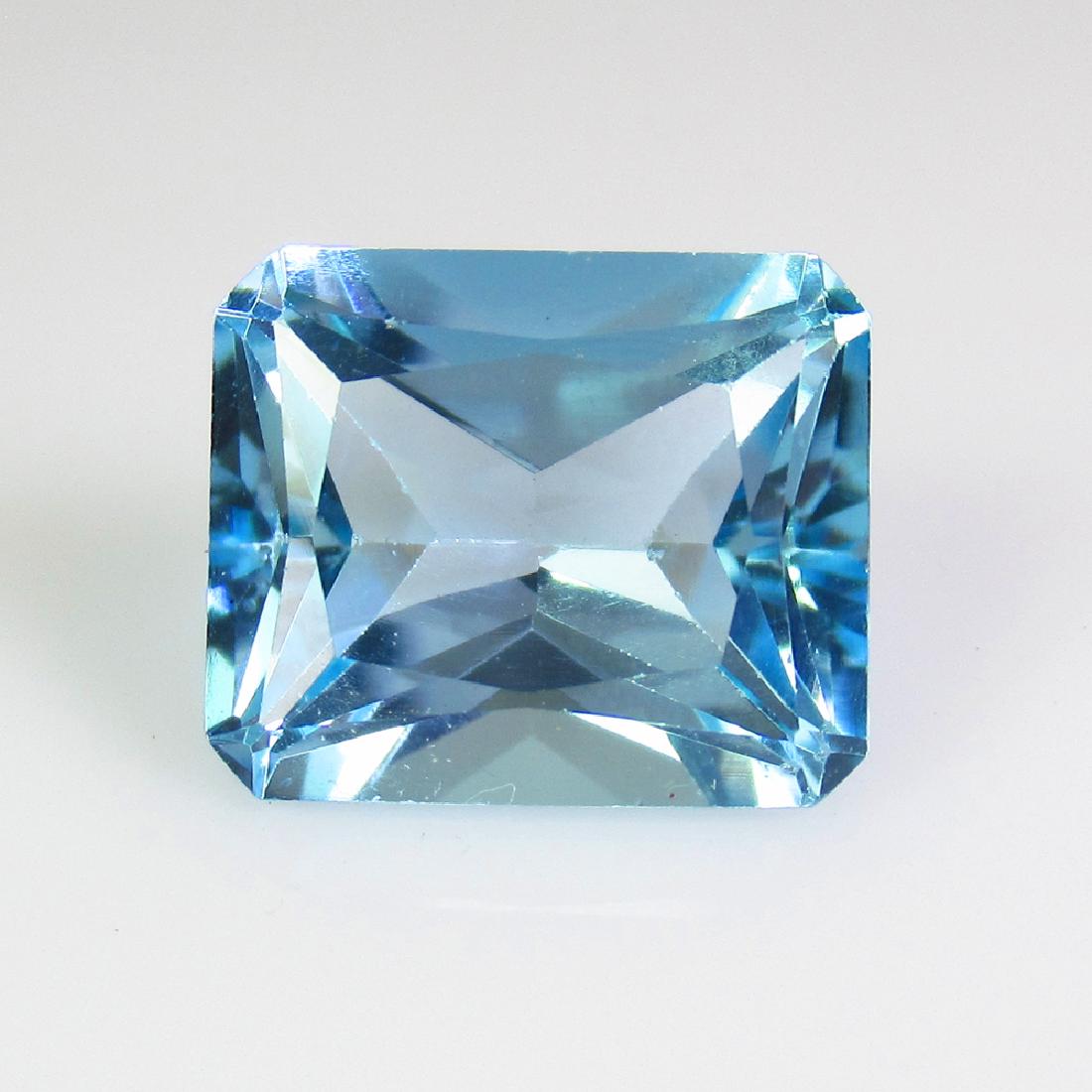 7.56 Ct Natural Sky Blue Topaz 12X10 mm Emerald Cut (1 of 2)