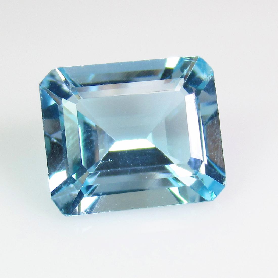 7.77 Ct Natural Sky Blue Topaz 12X10 mm Emerald Cut (1 of 2)