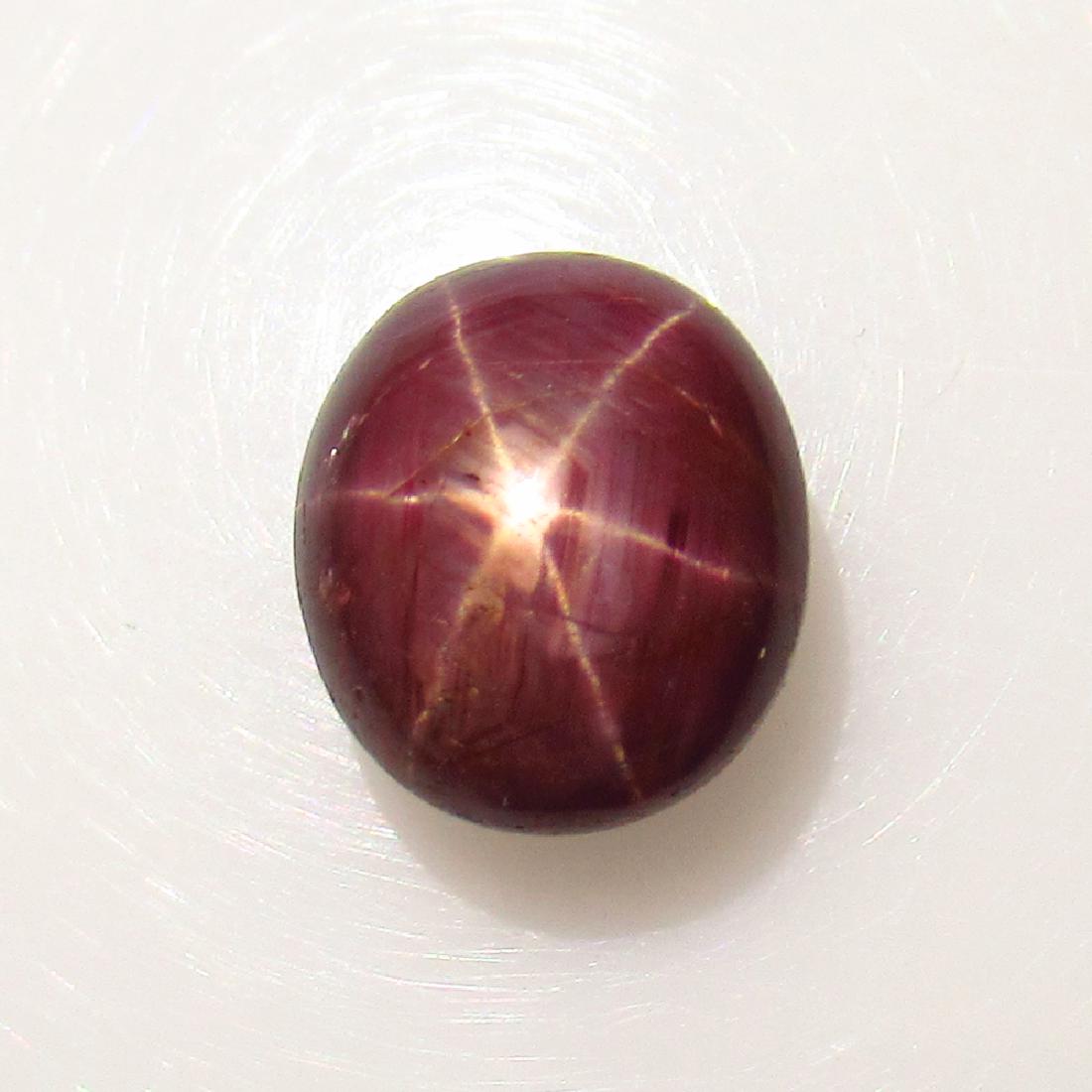 3.20 Ct Genuine Six Line Star Ruby 8X7 mm Oval Cab (1 of 2)