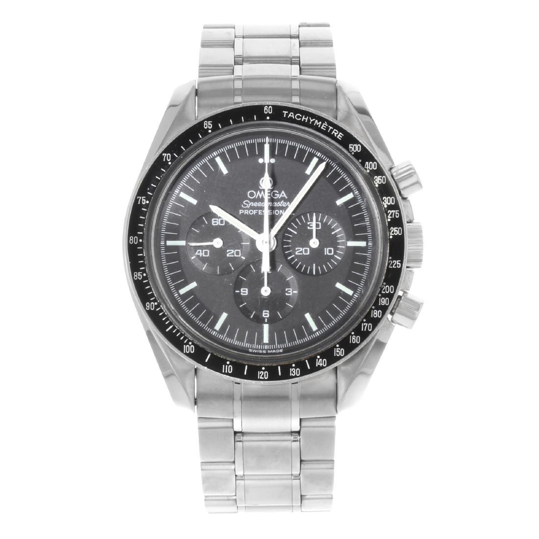 Omega Speedmaster Professional Moon Black Dial Steel: Title: Omega Speedmaster Professional Moon Black Dial Steel Manual Wind Watch 3570.50 Brand: Omega Model: Speedmaster Movement: Mechanical Hand Wind Case Metal: Stainless Steel Case Size: 42mm Diamond