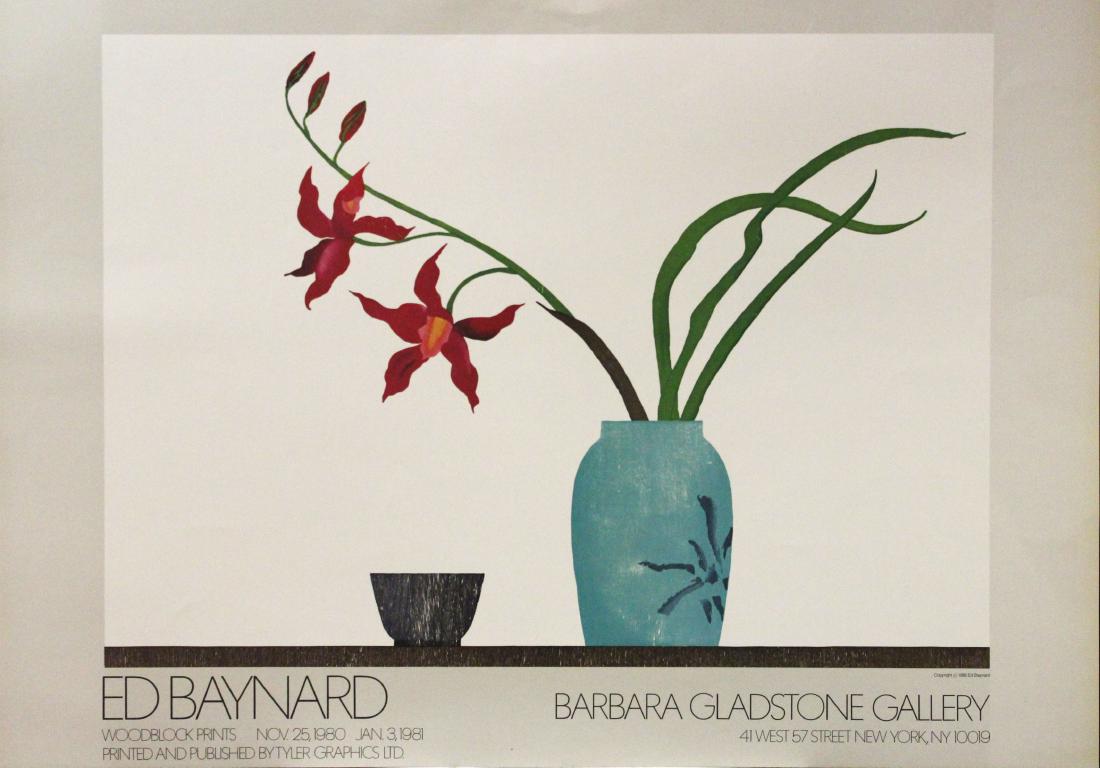 Ed Baynard- Woodblock Prints- Barbara Gladstone: ED BAYNARD (American, b. 1940) Woodblock Prints- Barbara Gladstone Gallery, NYC, November 25, 1980-January 3, 1981. Event Poster 25 x 35.75 in. Unframed Publishing Information: Printed and Published