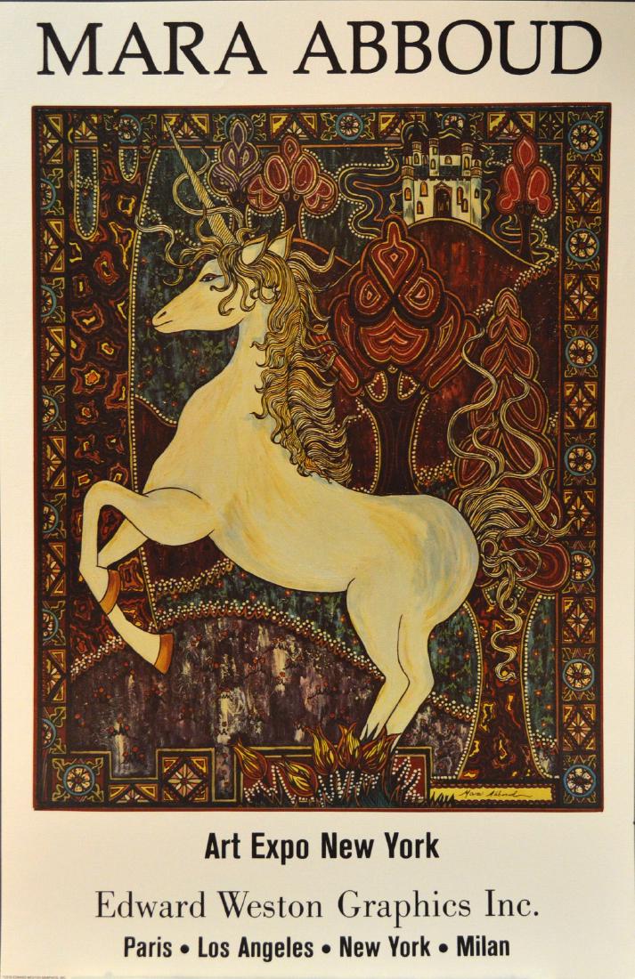 Mara Abboud- Art Expo New York, 1978 Edward Weston: MARA ABBOUD (American, b. 1949) Art Expo New York, 1978 Edward Weston Graphics, inc- Paris, Los Angeles, New York, Milan Event Poster 33.25 x 22.5 in. Unframed Plate signed Publishing Information: Co