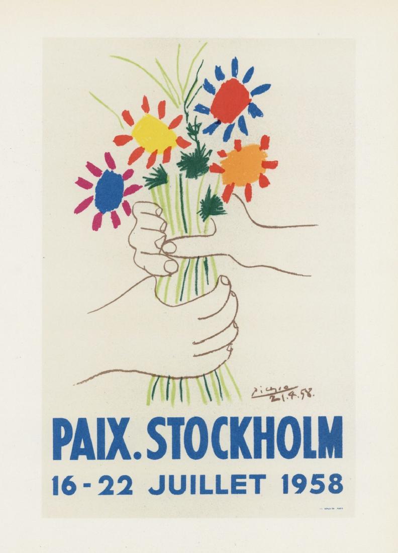 Pablo Picasso lithograph poster "Paix Stockholm" 1959 (1 of 1)
