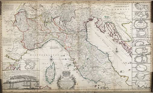 New Map of the Upper Part of Italy Containing...: Title: New Map of the Upper Part of Italy Containing...Publication Date: c1721Publisher: THOS. BOWLES... AND JOHN BOWLES...Size: 24 x 40 "...ye Principality Piermont ye Dutchies of Savoy, Milan,