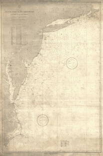 North America Atlantic Coast of the United States: Title: North America Atlantic Coast of the United StatesPublication Date: 1890-07-01Publisher: U.S. NAVY HYDROGRAPHIC OFFICESize: 44.25 x 29.5 "BUZZARD'S BAY TO CAPE LOOKOUT compiled from the latest