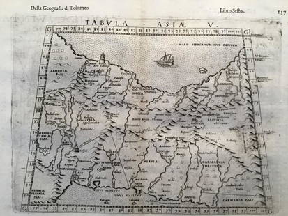 Ancient Persia: Title/Content of Map: Ancient PersiaDate: 1598/99Cartographer: By RuscelliSize: 11x9”Provenance: Venice Reserve: $250.00 Shipping:Domestic: Free shipping to anywhere within the contiguous