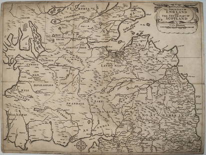 1644 but 1752 Jenner and Hollar Map of the English /: Title/Content of Map: 1644 but 1752 Jenner and Hollar Map of the English / Scottish Border Region -- The North=part of England and the South=part of ScotlandDate: 1644 but 1752 c.,