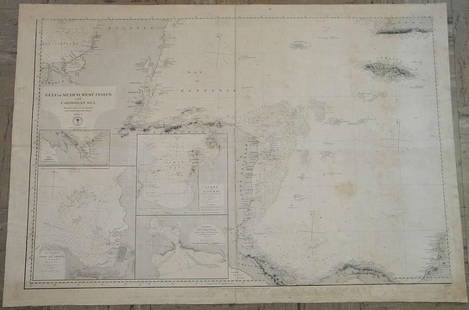 Gulf of Mexico, West Indies and Caribbean Sea. from the: Title: Gulf of Mexico, West Indies and Caribbean Sea. from the Most Recent Spanish and British Admiralty Charts. Sheet V.Publication Date: 1870-07-01Publisher: U.S. NAVY. HYDROGRAPHIC OFFICESize: