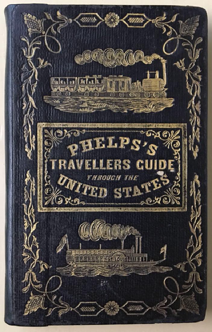 Phelps's National Map of the United States, a: Title: Phelps's National Map of the United States, a Travellers Guide. ... Publication Date: 1847 Publisher: PHELPS, ENSIGNS & THAYER Size: 21 x 25.4 "...Embracing the principal railroads, canals, ste