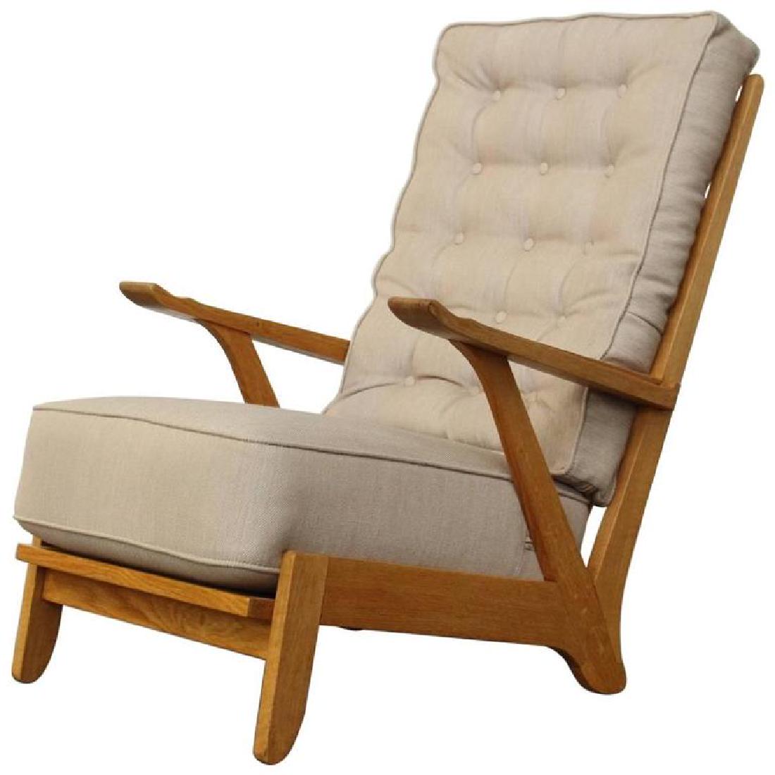 Bas Van Pelt Dutch Art Deco Modernist Oak Armchair: Absolutely stunning and extremely rare monumental high back easy chair designed by Bas Van Pelt in the 1930s; probably this is a one-of-a-kind specimen. Notice all the wonderful details like the curve